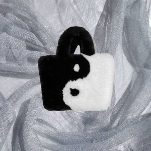 y2k style yin yang shoulder bag tote